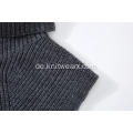 Ärmelloser Strickpullover mit Rollkragen und Seitenschlitzen für Damen